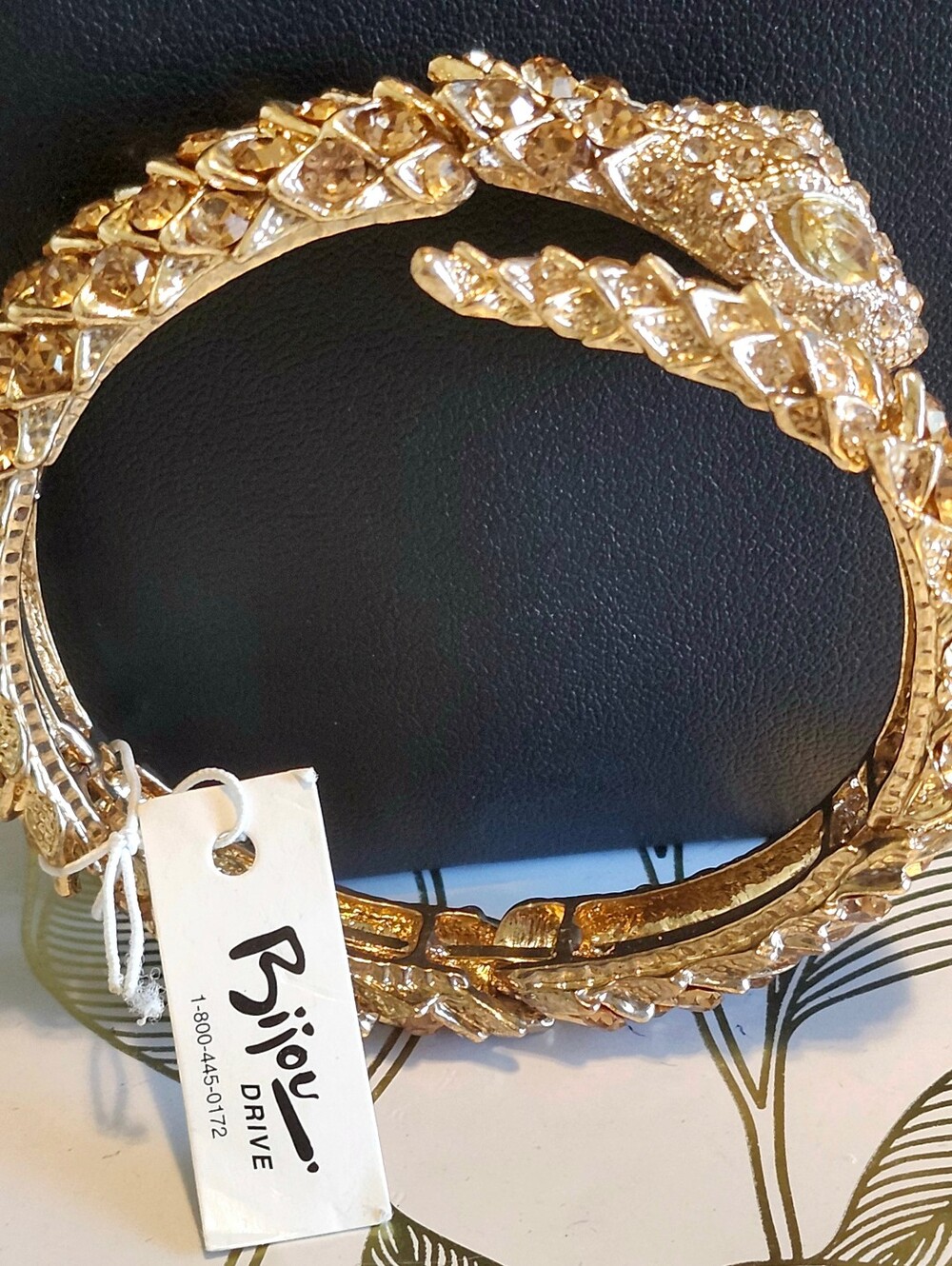 Bijou Drive rhinestone-embellished snake wrap bracelet NWT